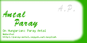 antal paray business card